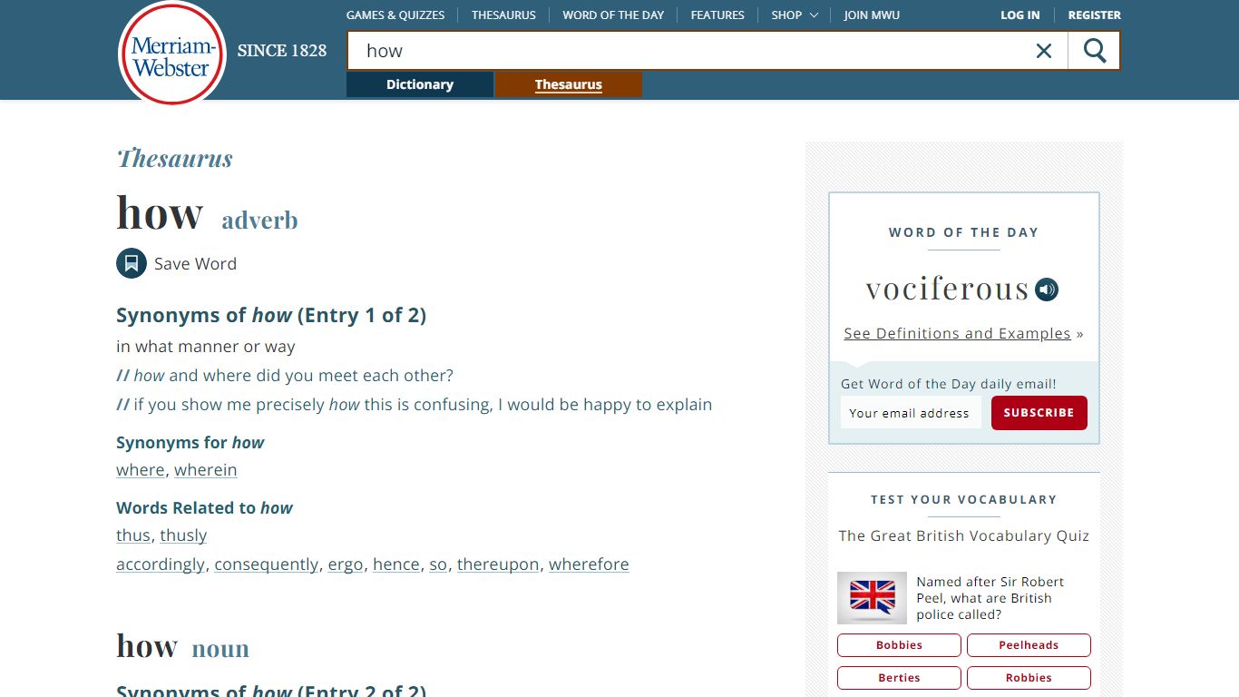 50 Synonyms of HOW | Merriam-Webster Thesaurus