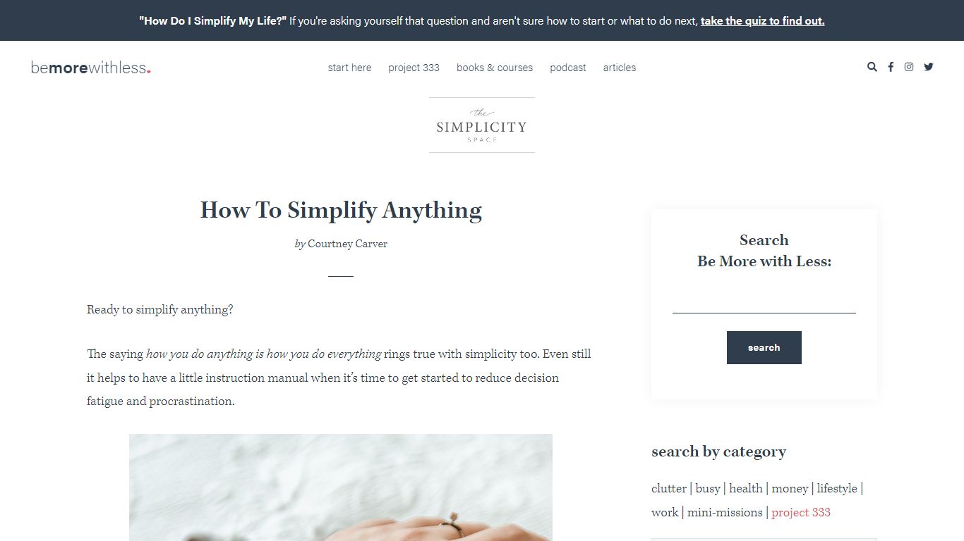 How To Simplify Anything - Be More with Less