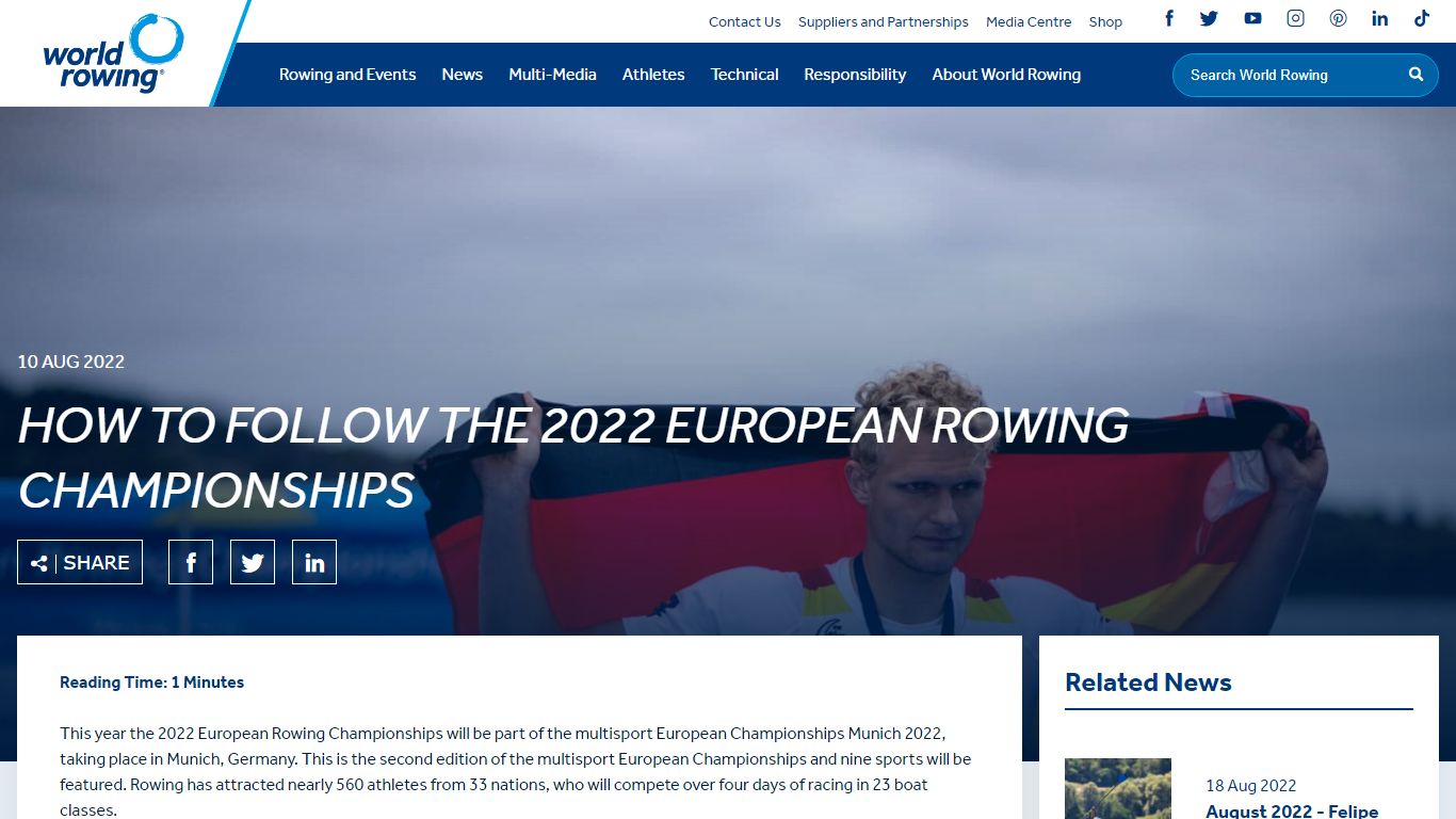 How to Follow the 2022 European Rowing Championships - World Rowing